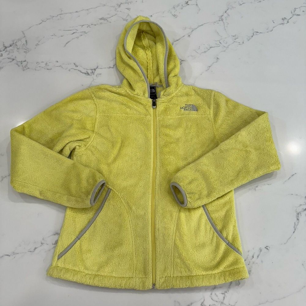 The North Face Osito Teddy Fleece Womens Medium Furry‎ Jacket Long Sleeve Lime